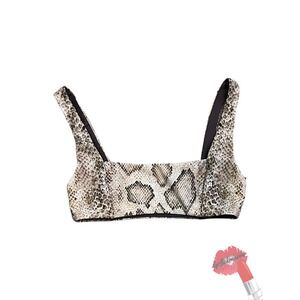 Mara‎ Hoffman Swim Top Women Small Meli Snake Snakeskin Print NWOT Bikini